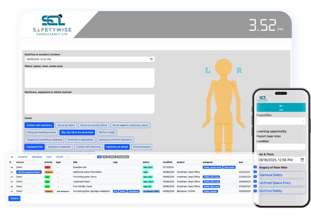 Take control of your Health and Safety Compliance with Safetywise